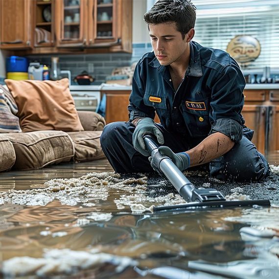 A kitchen with wooden cabinets and stainless steel appliances