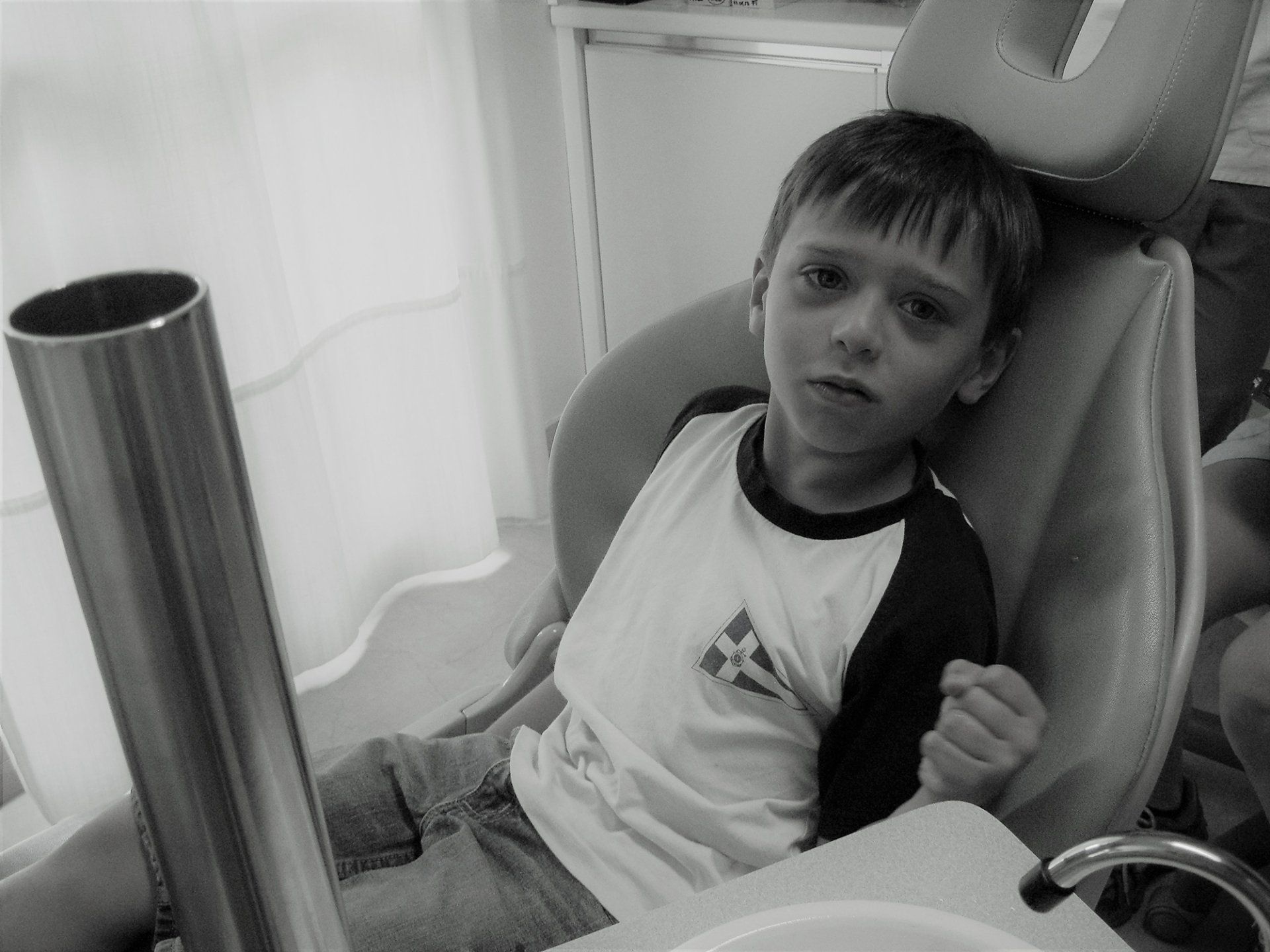 piccolo paziente in attesa di trattamento