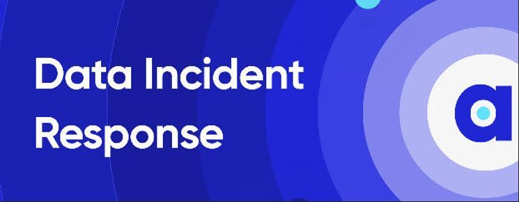 A blue background with the words data incident response written on it.