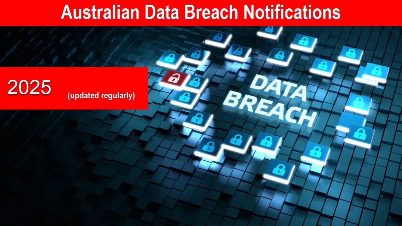 An advertisement for Australian data breach notifications in 2025