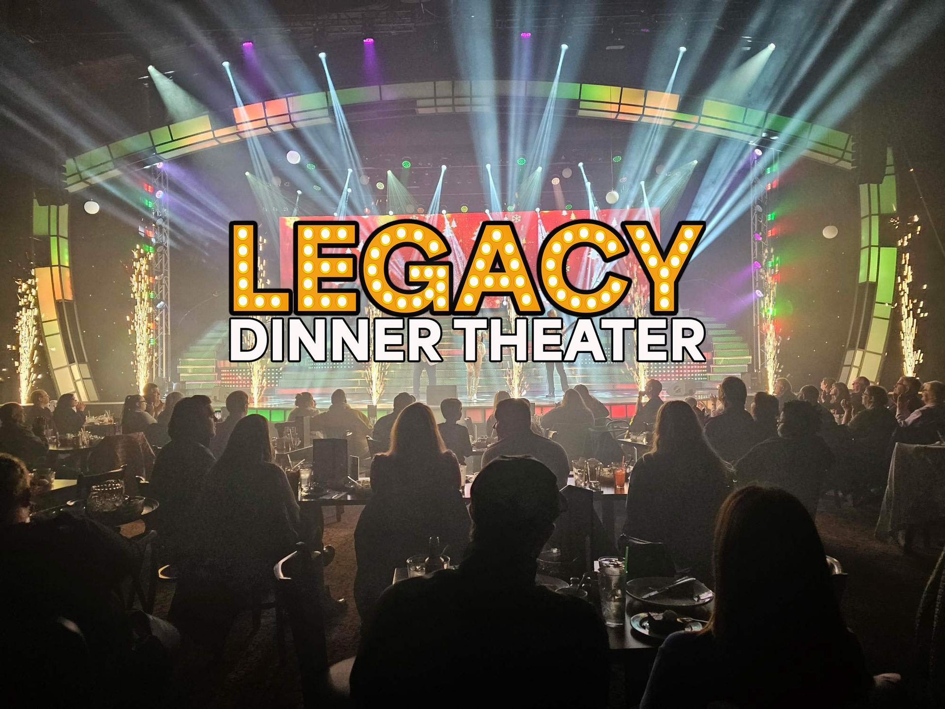 Stage and lights at dinner theater
