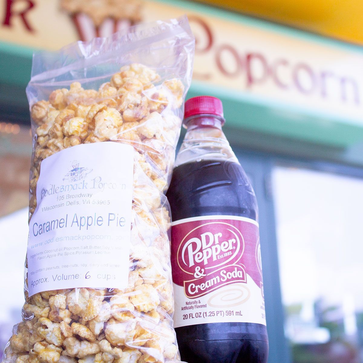 Popcorn and soda
