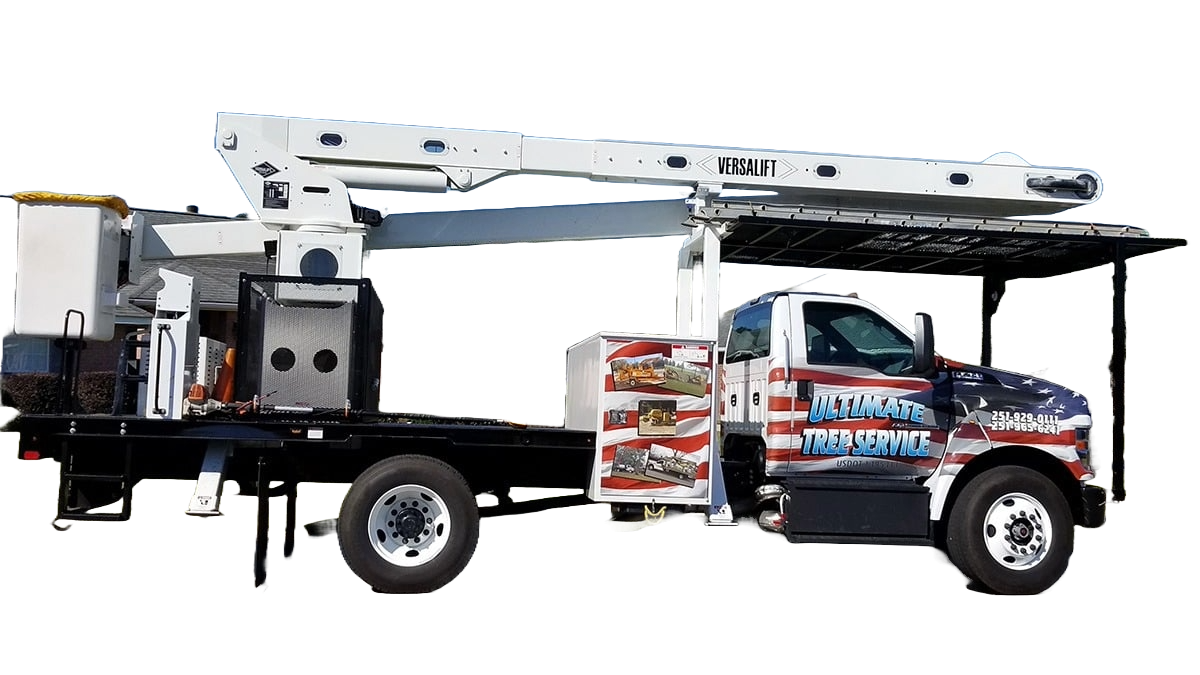 A white truck with an american flag painted on the side is parked on a white background. A white truck with an american flag painted on the side is parked on a white background.