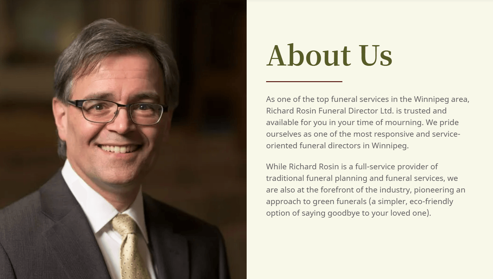 About Us | Richard Rosin Funeral Director Ltd.