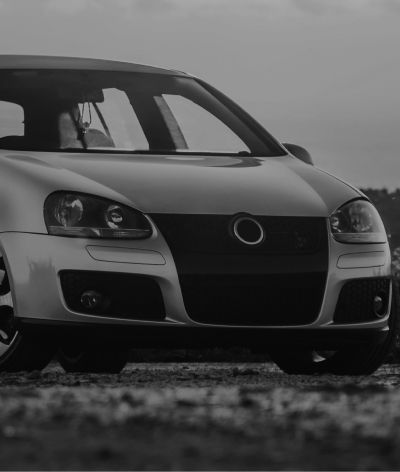 A black and white photo of a volkswagen golf | InTown Auto Care