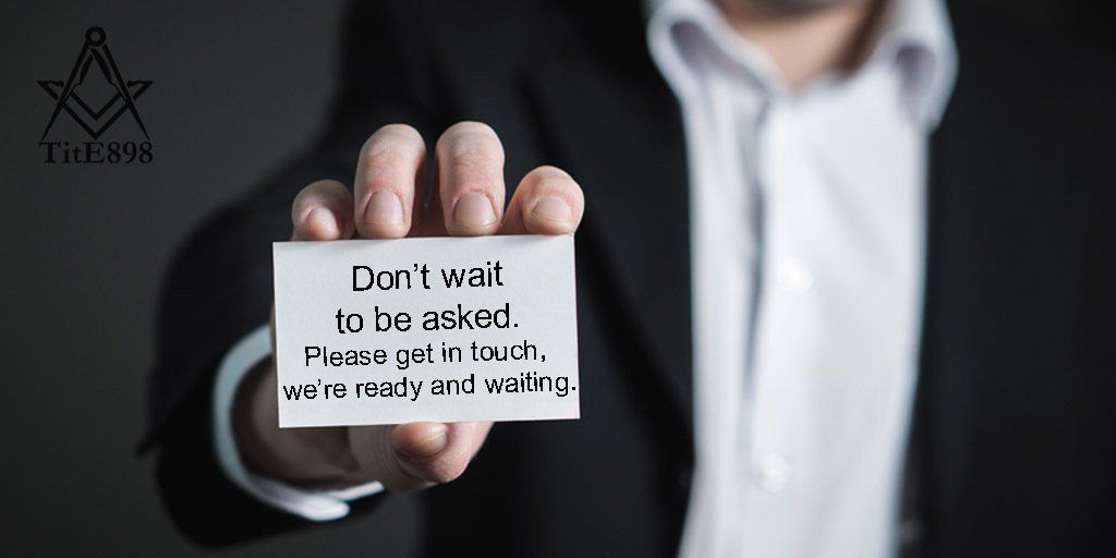 Don't Wait To Be Asked