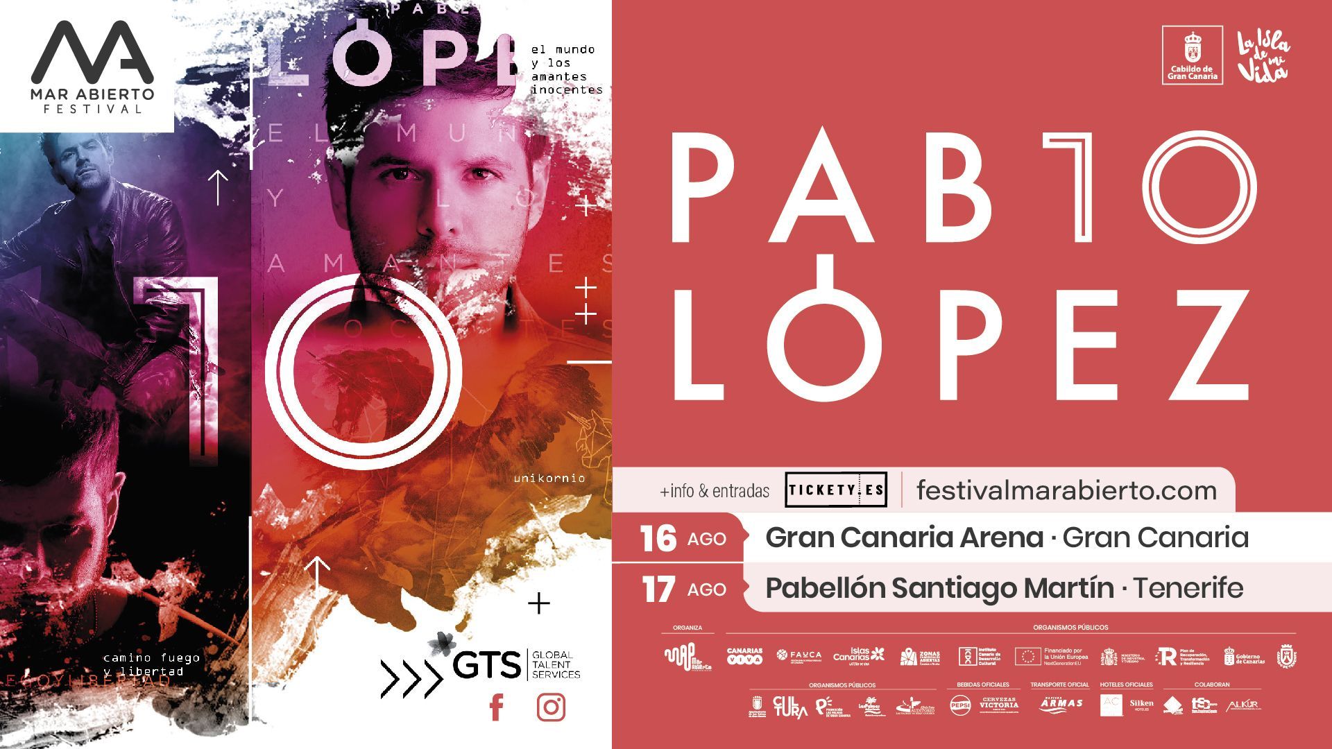 Festival Mar Abierto trae 10 años de éxitos de Pablo López