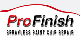 A Logo for Pro Finish Sprayless Paint Chip Repair