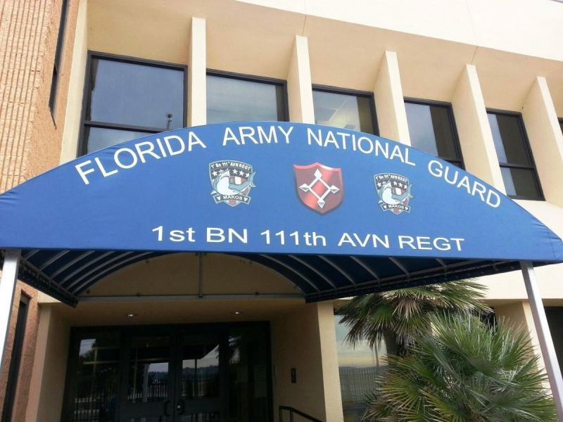 Canopies Walkway For Florida Army National Guard - Jacksonville, FL - Boree Canvas Unlimited