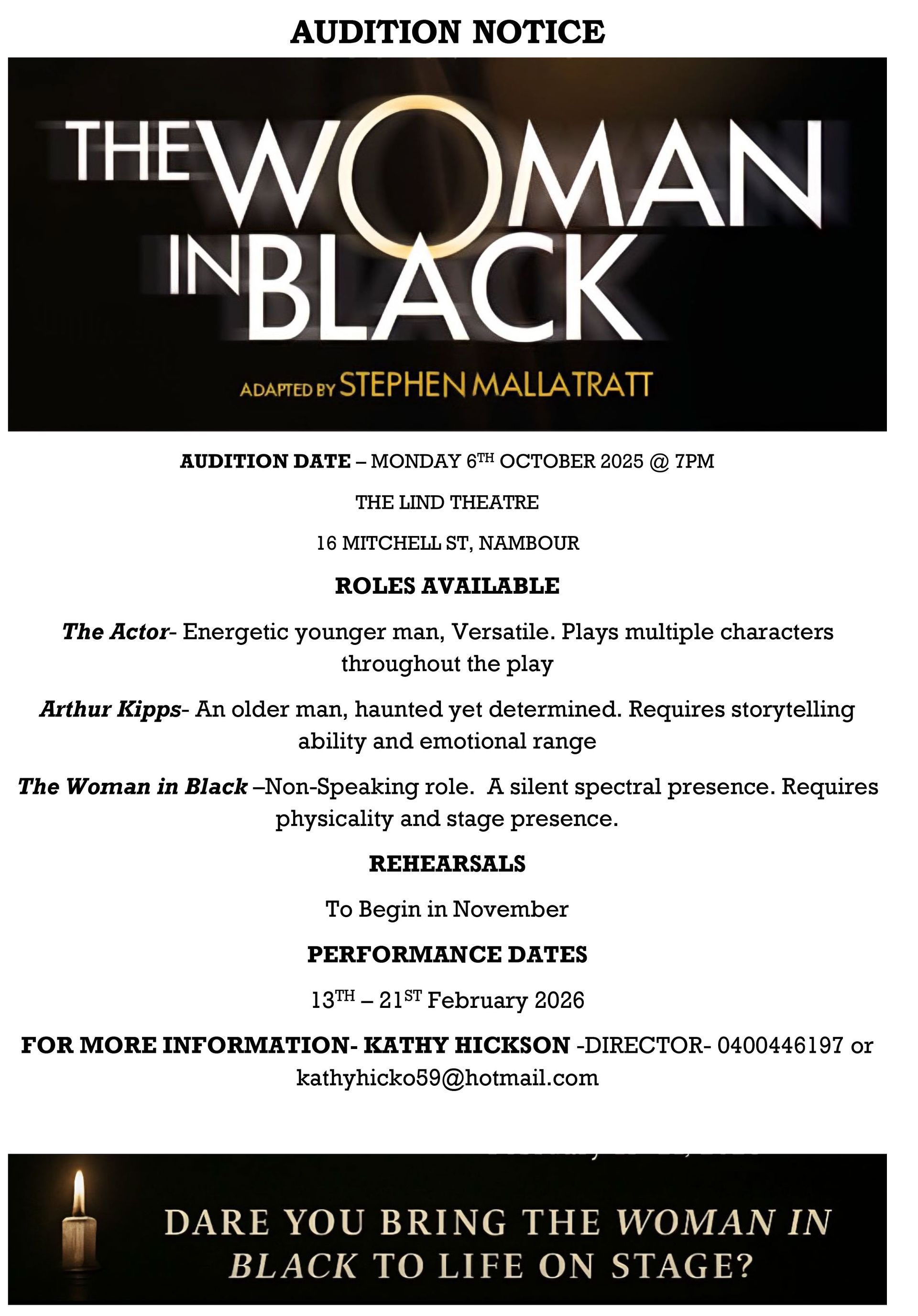 Audition notice for