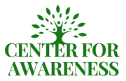 The center for awareness logo has a tree with leaves on it.