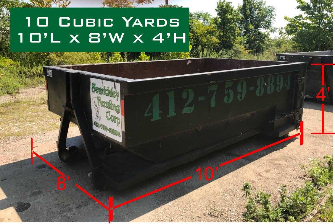 10 Cubic Yards Dumpster — Sewickley, PA — Sewickley Hauling Corp