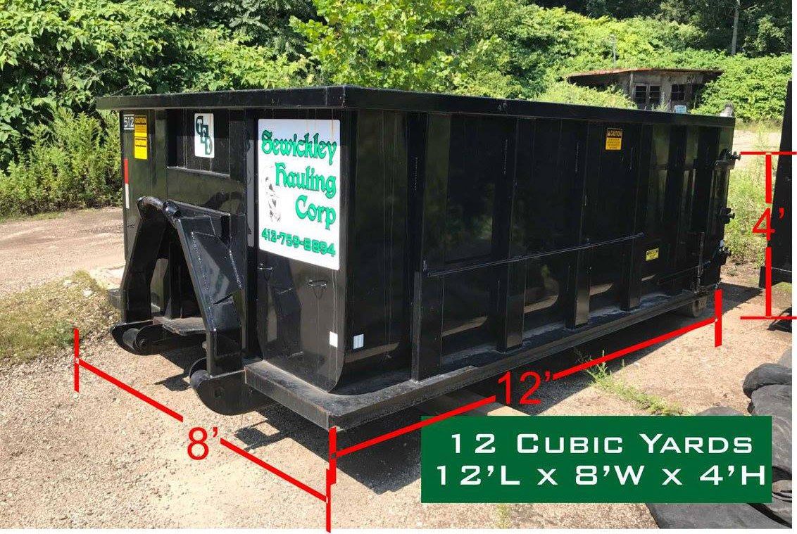 12 Cubic Yards Dumpster — Sewickley, PA — Sewickley Hauling Corp