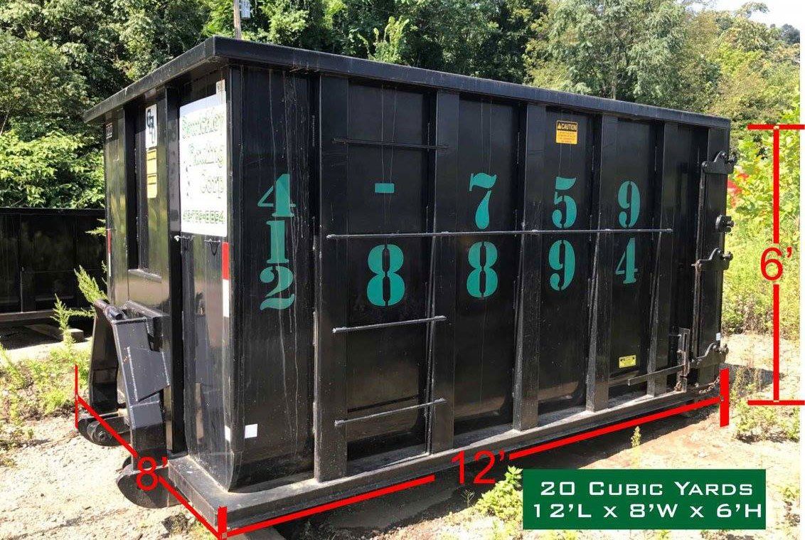 20 Cubic Yards Dumpster — Sewickley, PA — Sewickley Hauling Corp