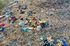 An aerial view of a large pile of garbage Pinellas Family Junk Removal.