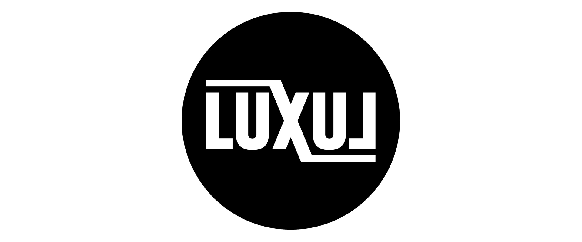 A black and white logo for a company called luxuj