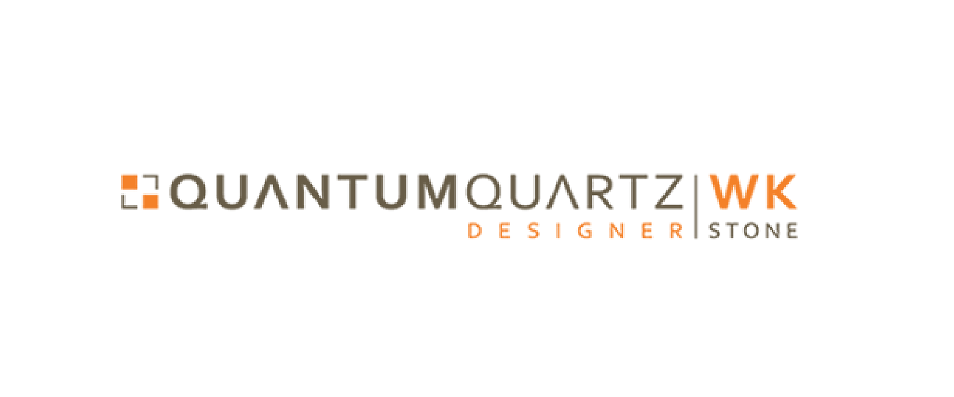 The logo for quantum quartz wk designer stone is on a white background.