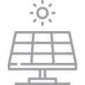 A solar panel icon.