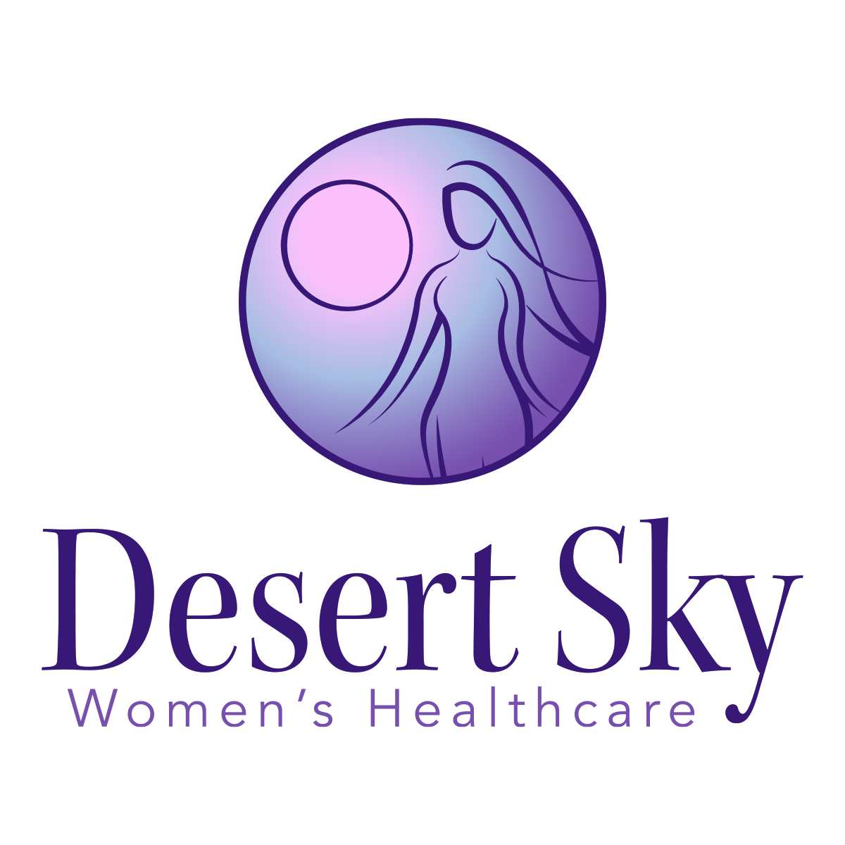 A logo for desert sky women 's healthcare