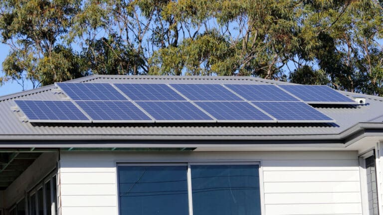 Solar Panels on a Grey Roof — Solar Services in Erina, NSW