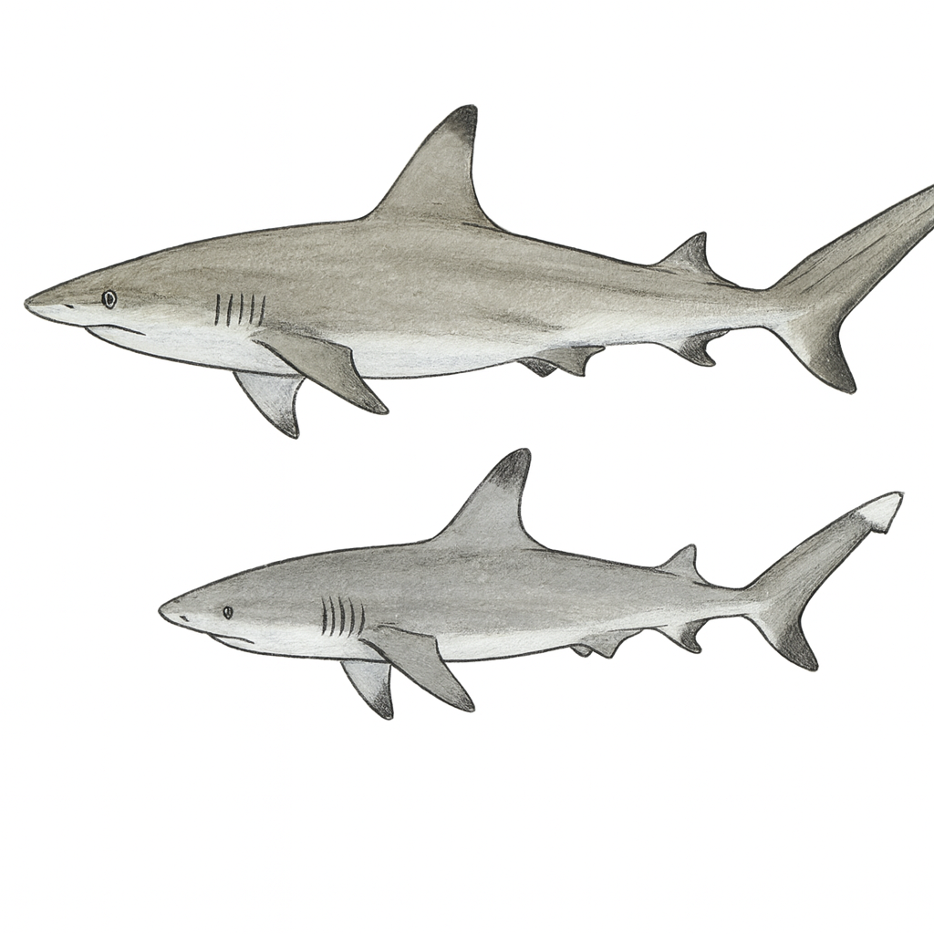 Reef Sharks — Grey & Whitetip (C. amblyrhynchos; T. obesus) – Fuvahmulah