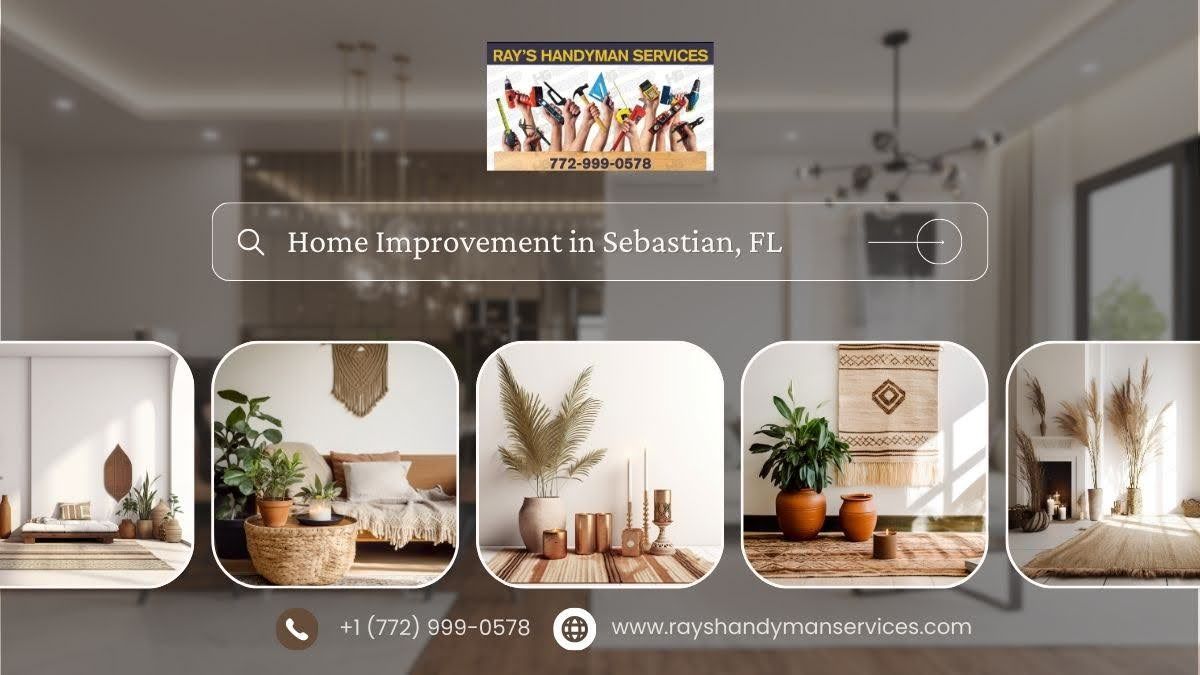 Image features various visuals depicting home interior designs related to home improvement services 