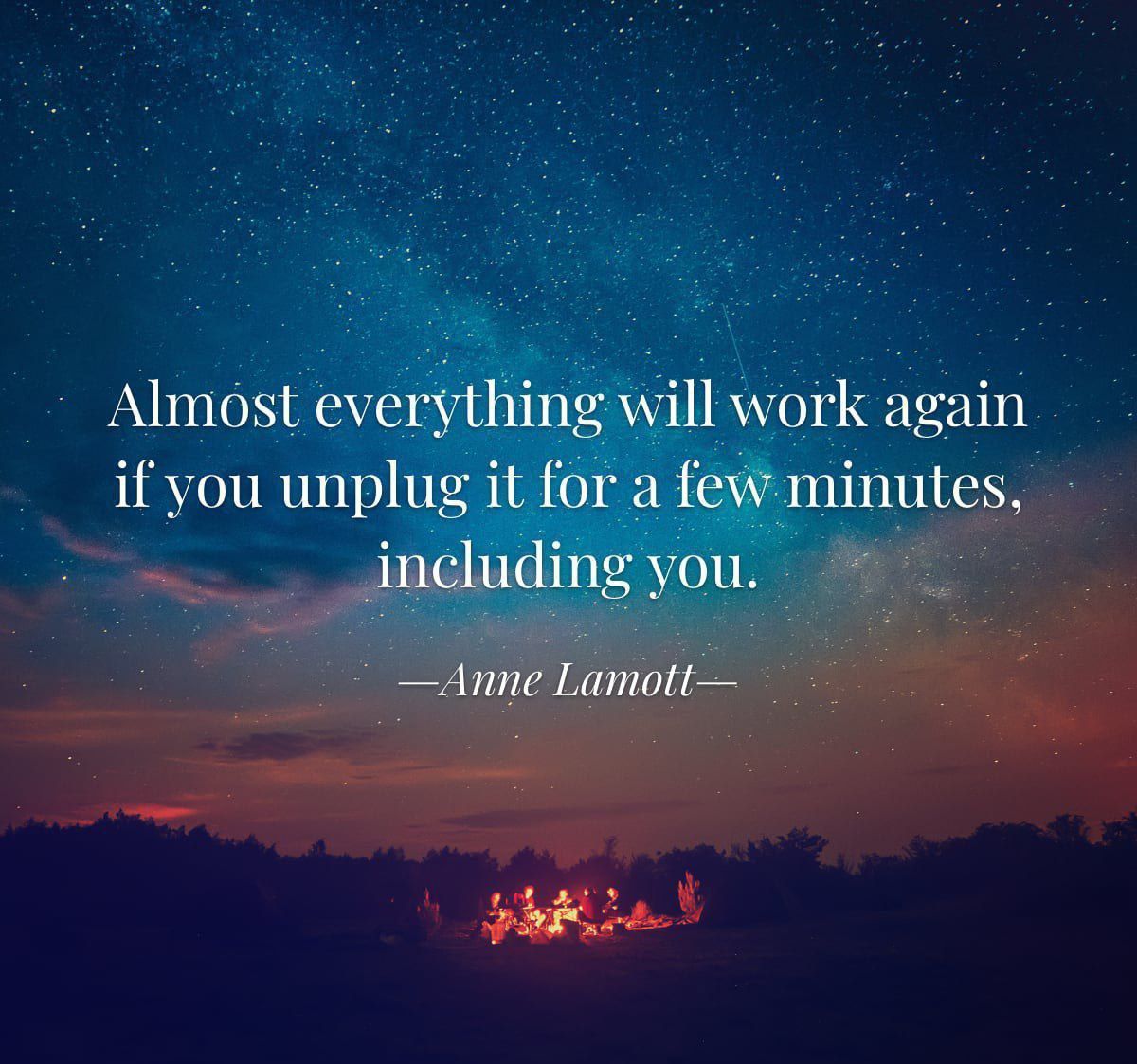 unplug jezelf een weekend lang