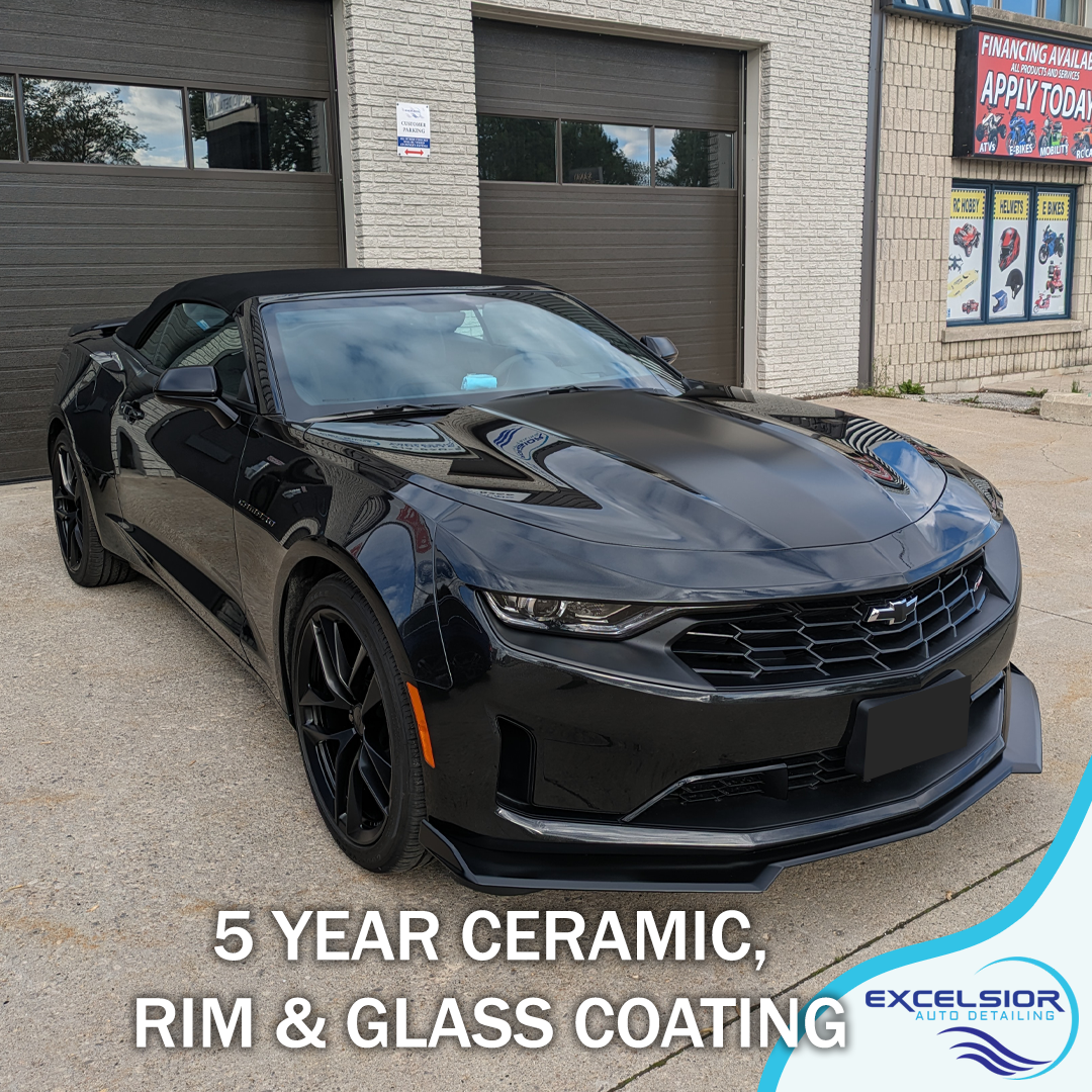 2024 Chevrolet Camaro LT Panther Edition | 5-Year Ceramic Coating, Glass Coating, and Rim Coating by Excelsior Auto Detailing In Windsor, Ontario