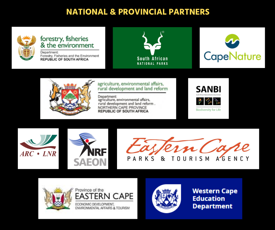 Logos of national and provincial partners, including government departments and agencies.