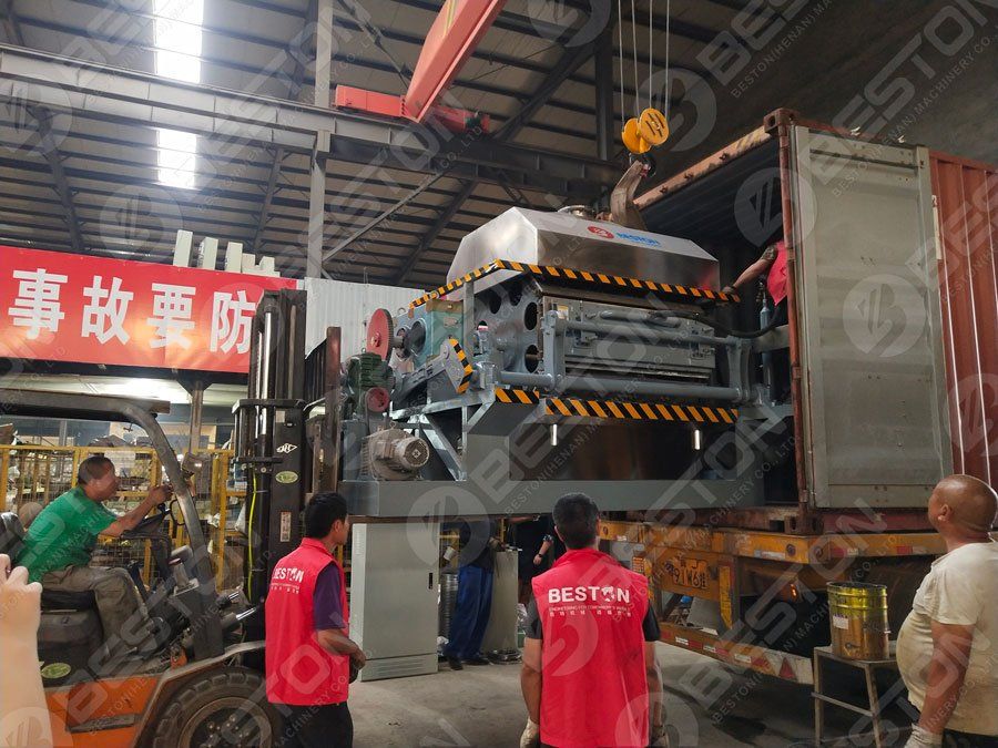 Automatic Egg Tray Machine Shipped to Mozambique