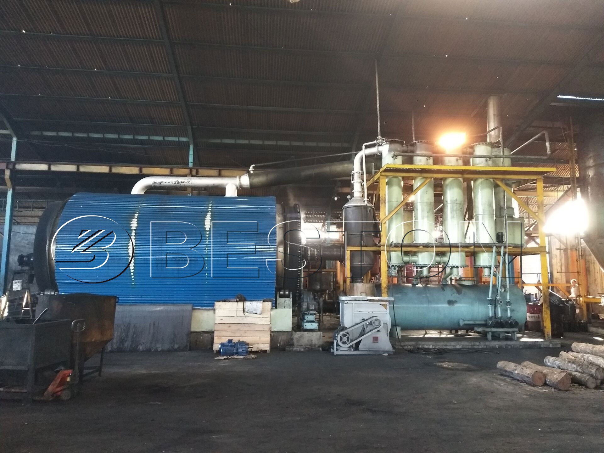 Beston tyre pyrolysis machine in Indonesia