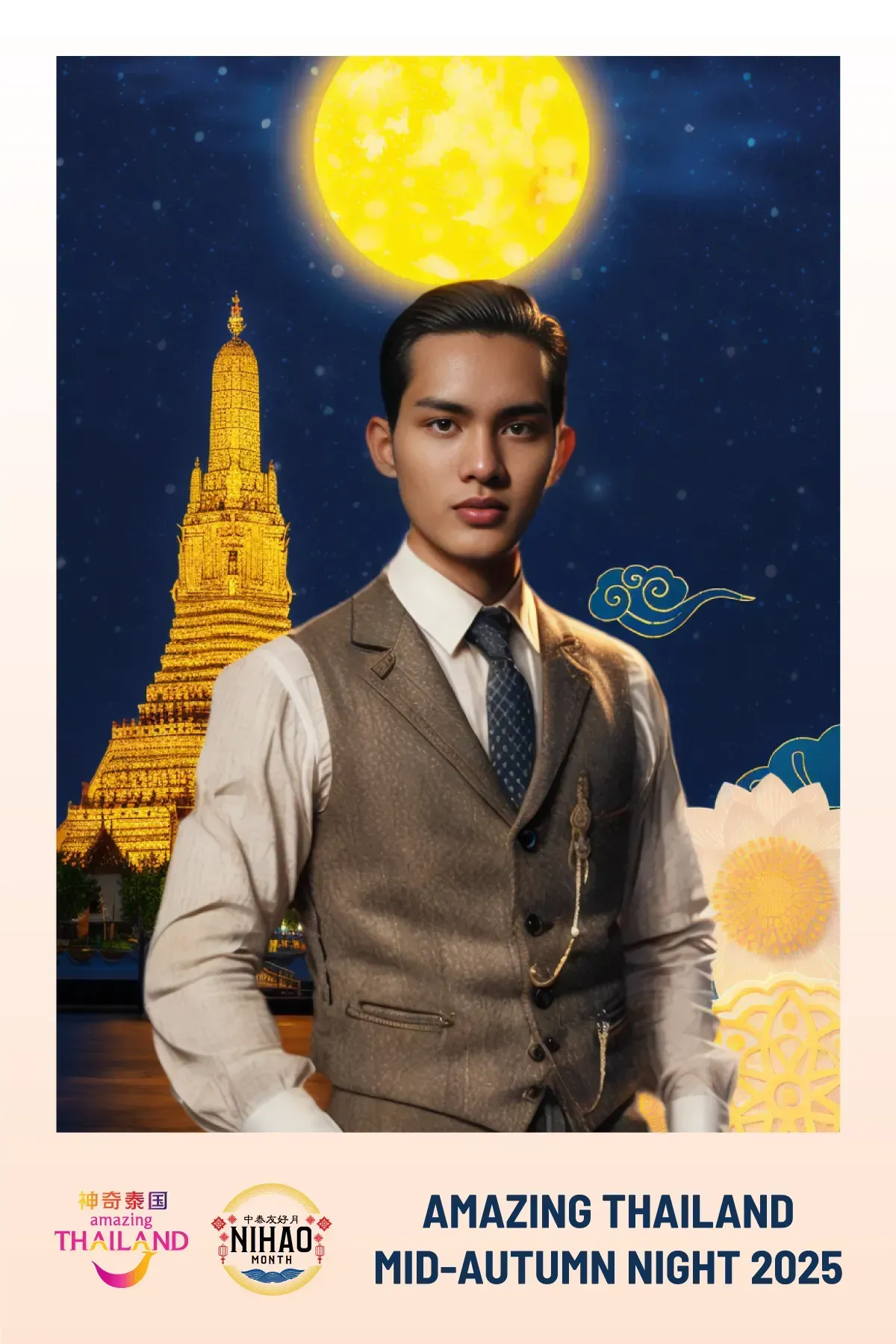 ตัวอย่างกรอบภาพ โฟโต้บูธ ธีมงาน Amazing Thailand Mid-Autumn Night 2025