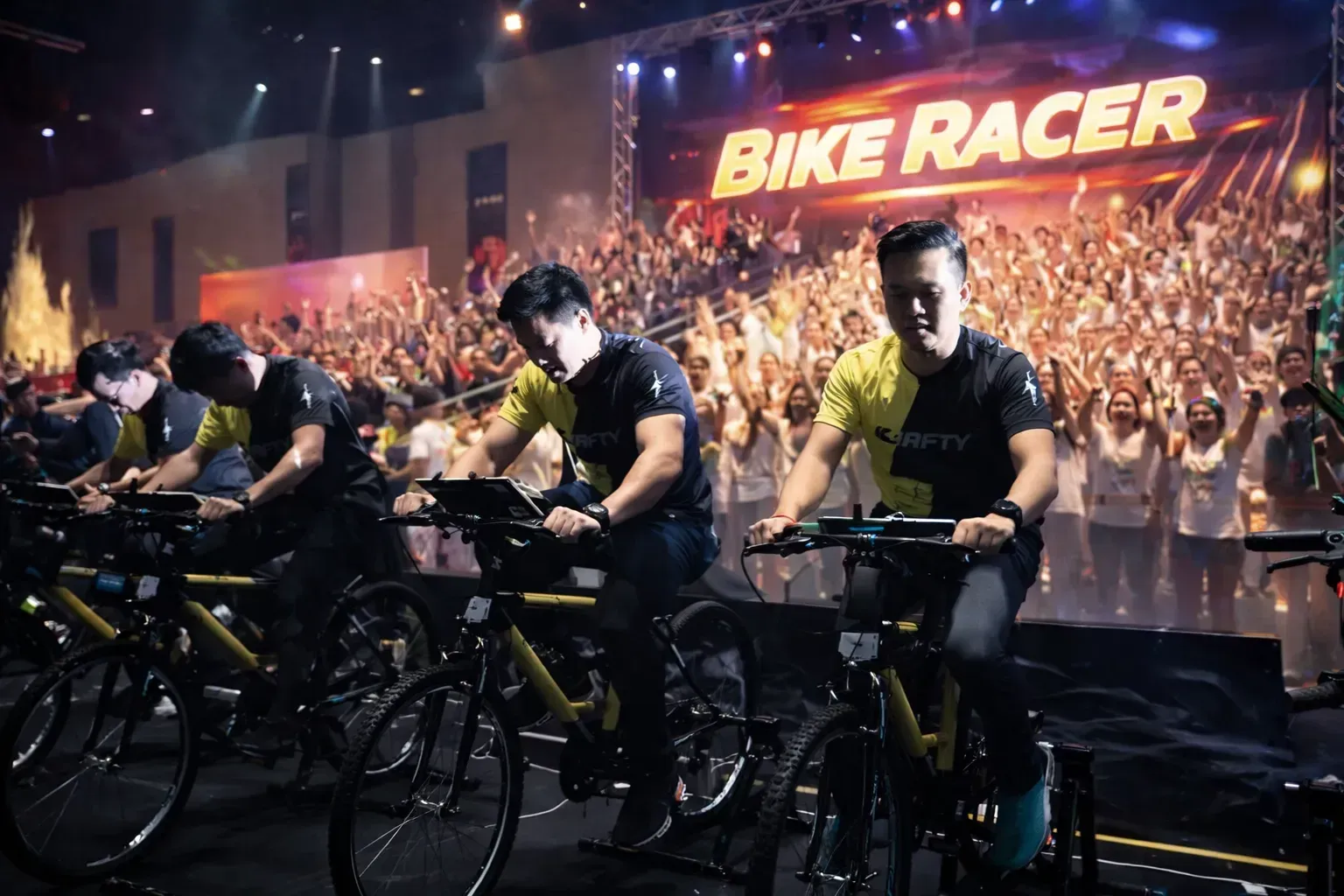 เกมงานเลี้ยงบริษัท การแข่งปั่นจักรยาน Bike Racing จำลองในสนามแข่งเสมือนจริง