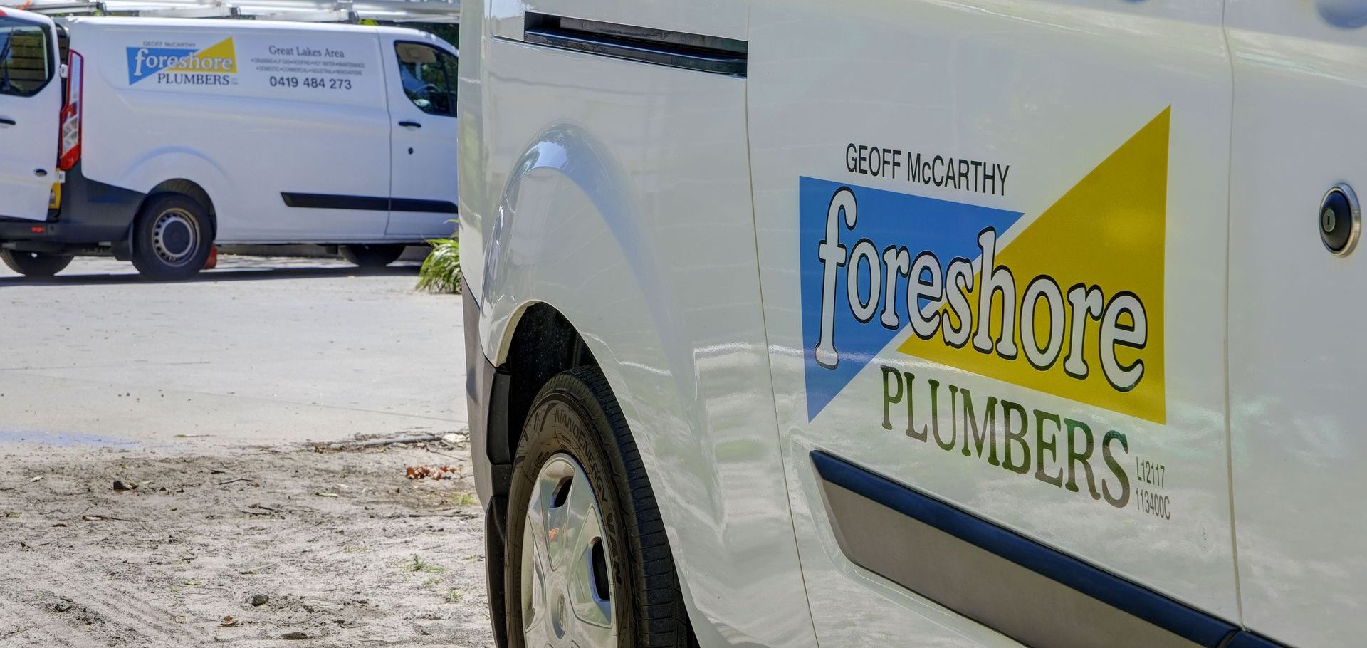 A Foreshore Plumber Van is Parked in a Parking Lot — Foreshore Plumbers In Forster, NSW