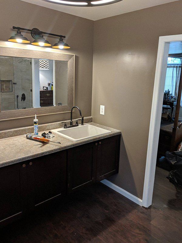 A bathroom remodeling in Honey Brook, PA with Marberger's Contractors