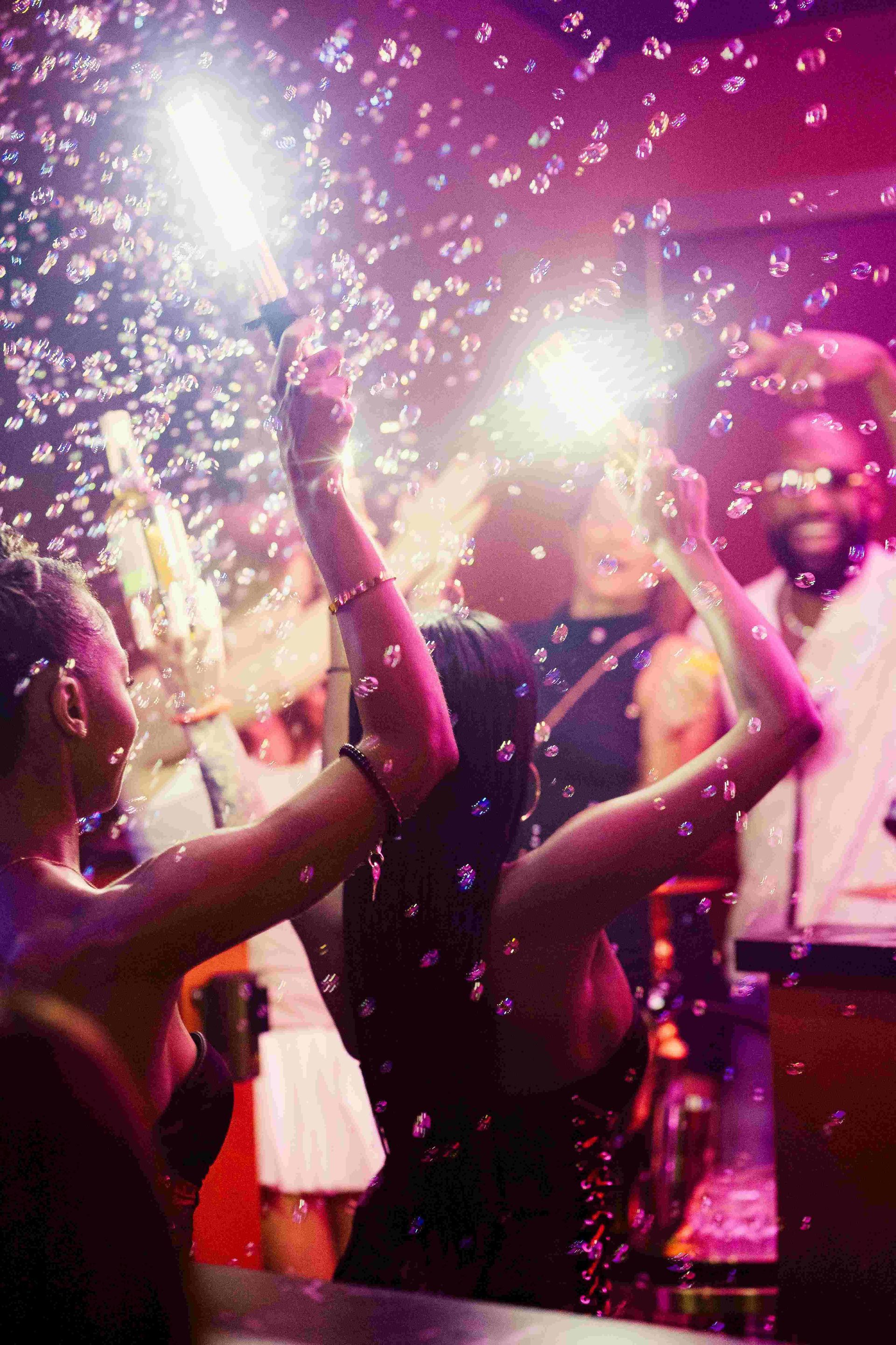 Crowd enjoying nightlife and music at Aura HiFi