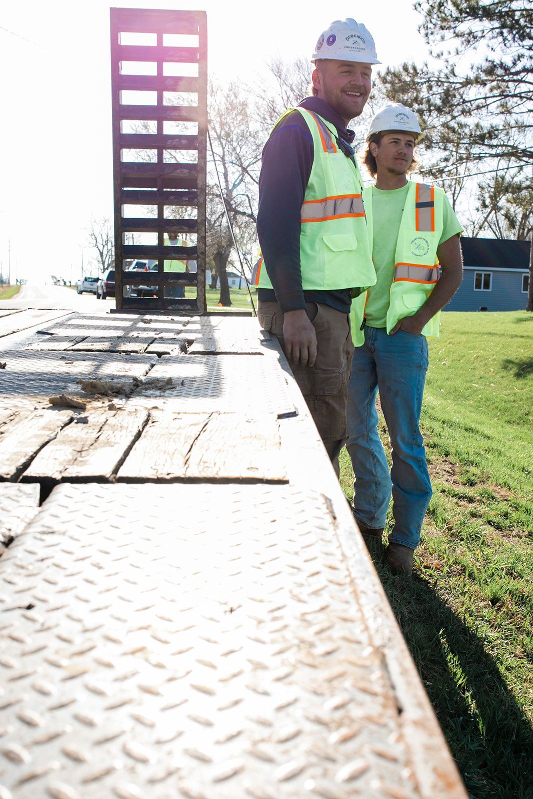 Utility Workers taking a break