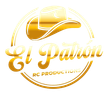 Un logotipo dorado para El Patrón RC Productions.