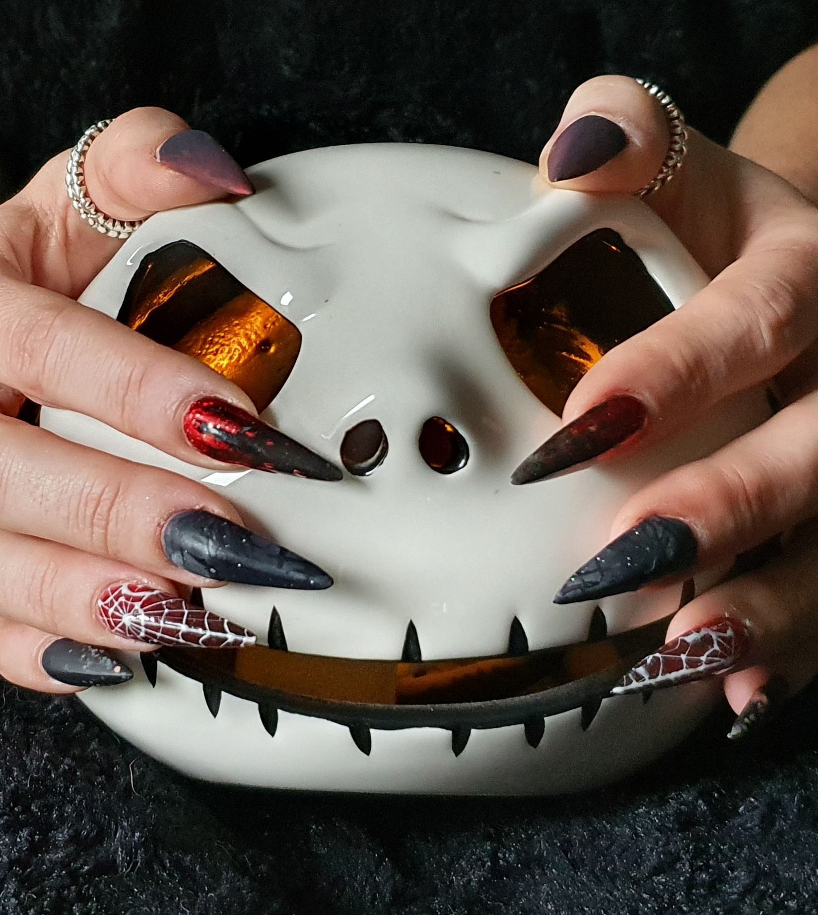 Halloween themed nail art