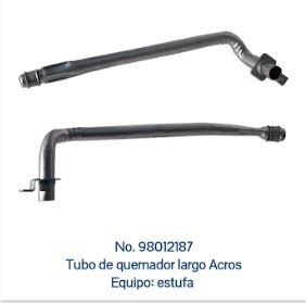 Tubo de quemador largo acros equipo : estufa