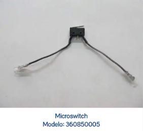 Un microinterruptor con dos cables conectados