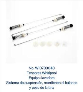 Un juego de tensiones para una lavadora de hidromasaje.