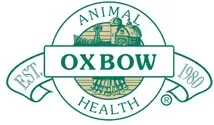 Oxbow Animal Health logo with green farm scene inside a circle.