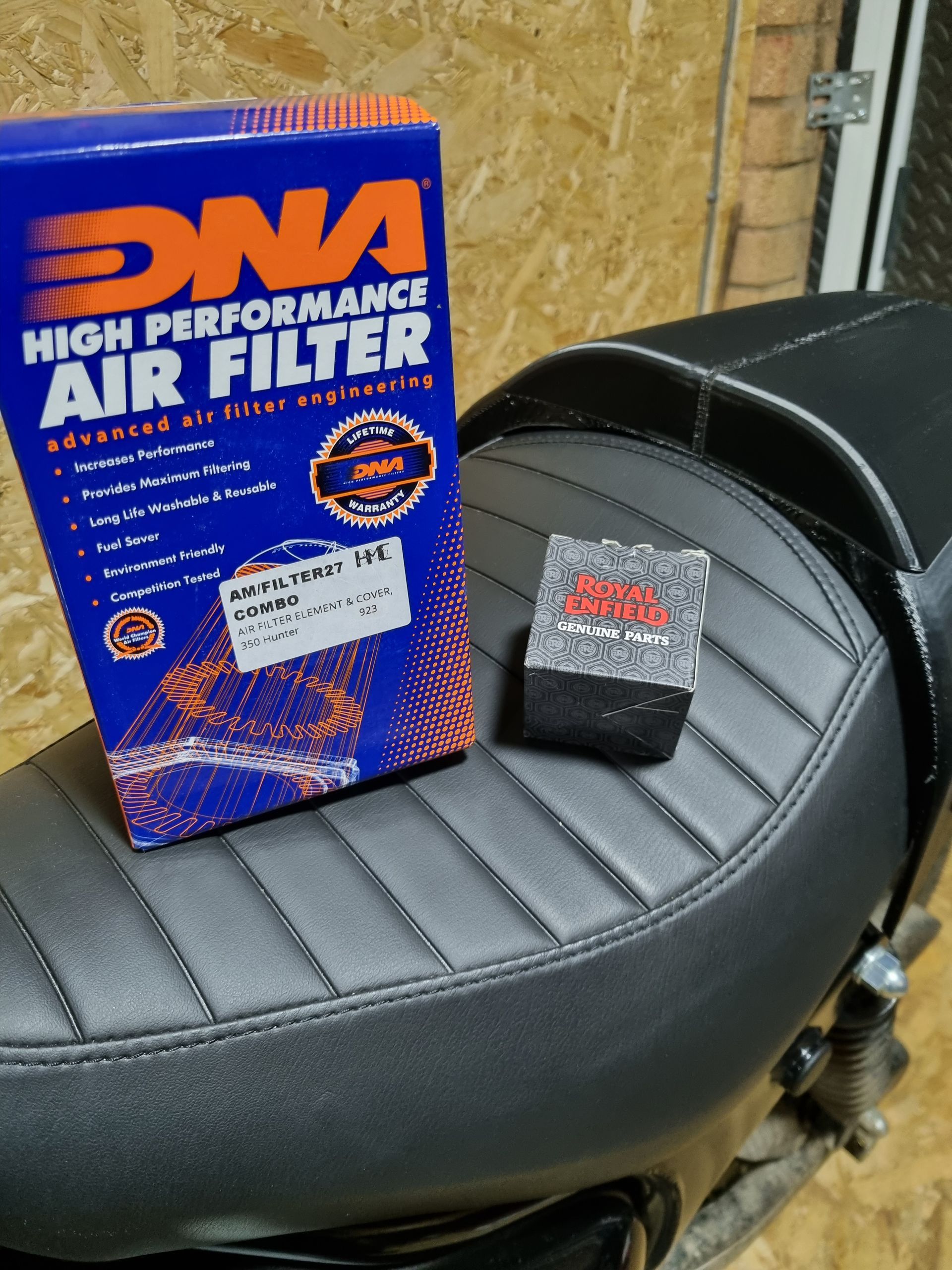 Royal Enfield Hunter DNA filter kit fitting