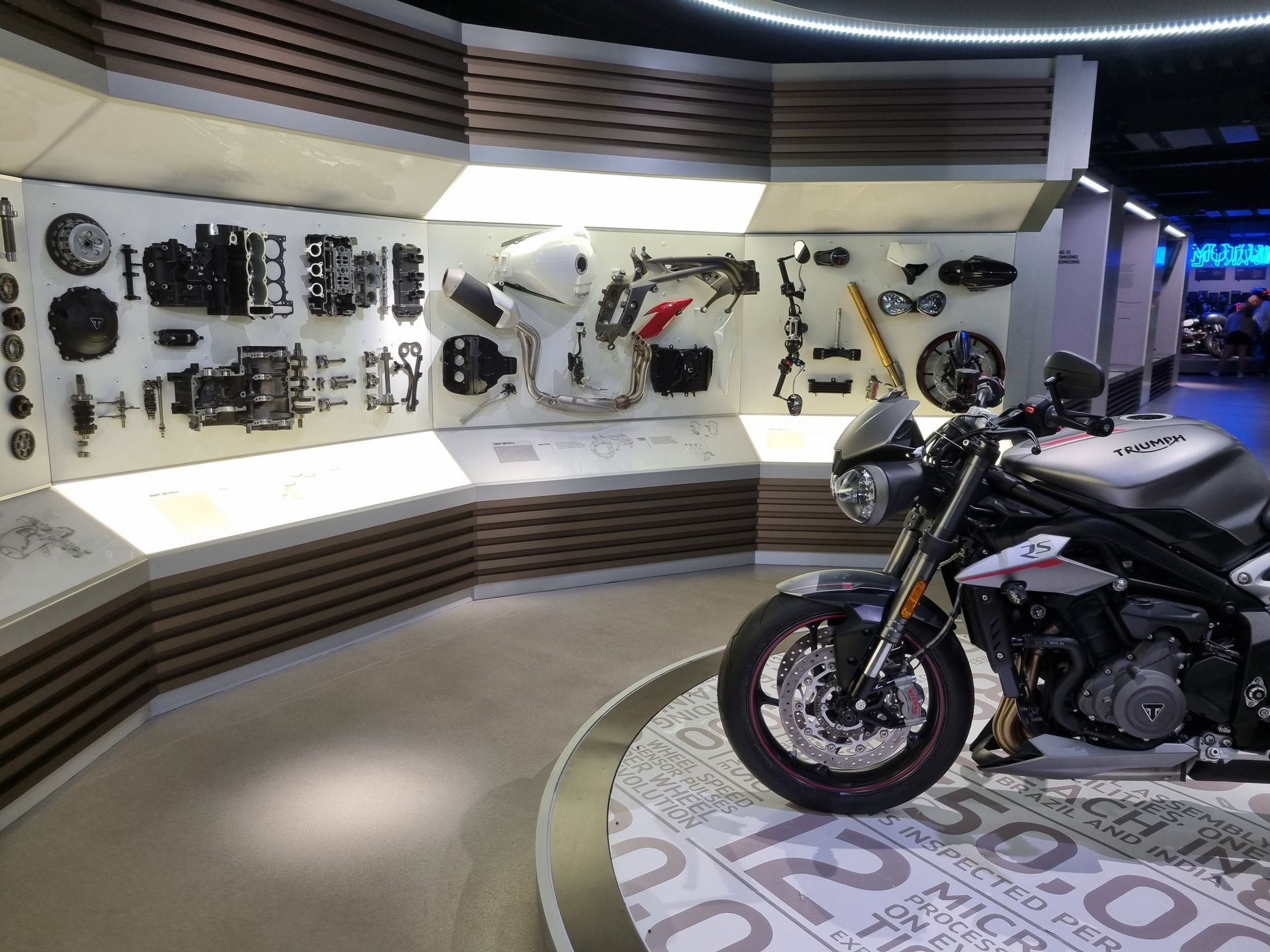 Triumph Speed Triple parts display