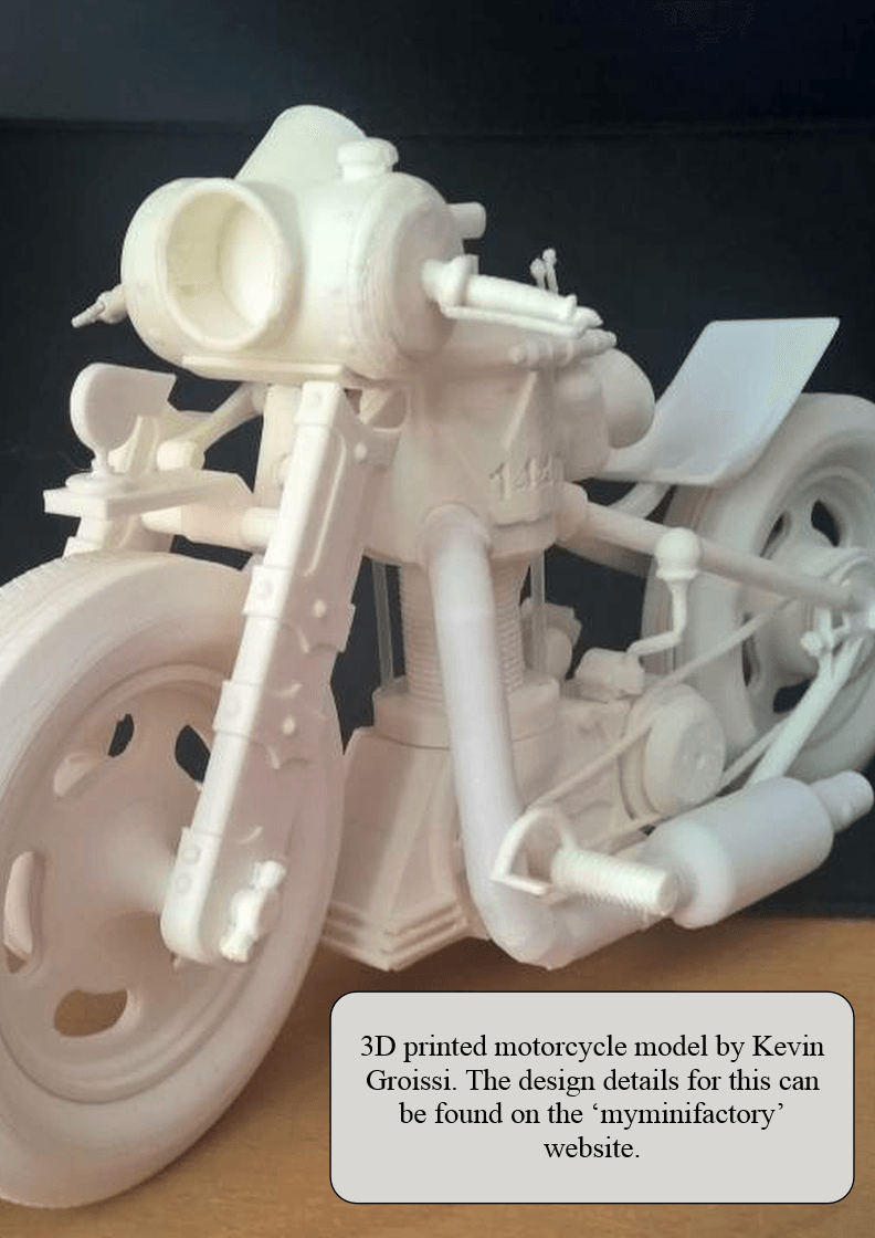 3D printed motorcycle by Kevin Griossi