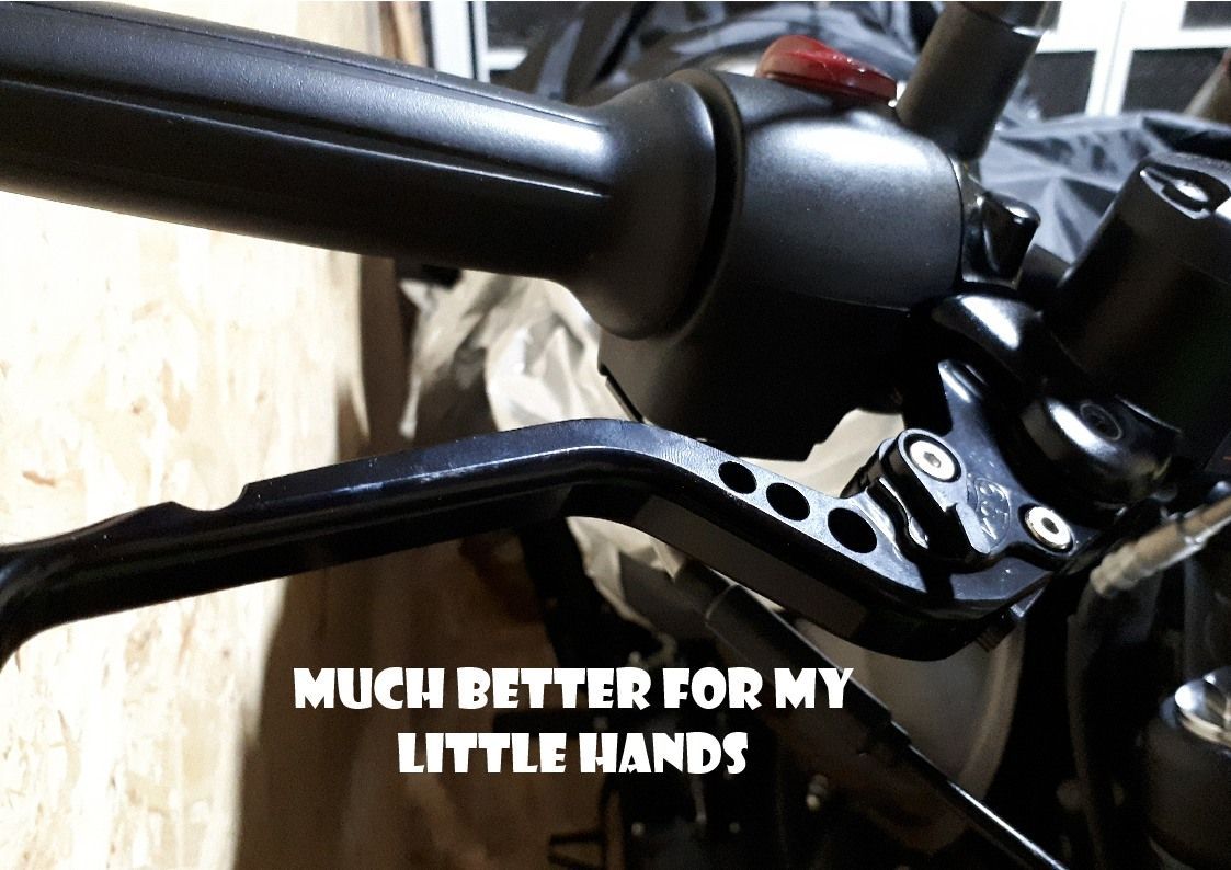 Adjustable levers fitted to Royal Enfield Hunter