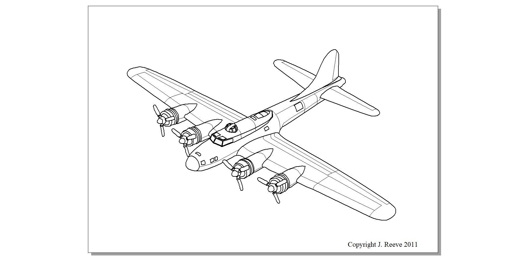B17 Colouring Page