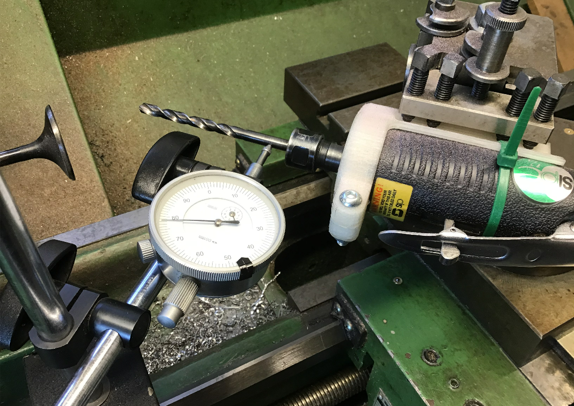 Setting up the lathe for DIY valve grinding