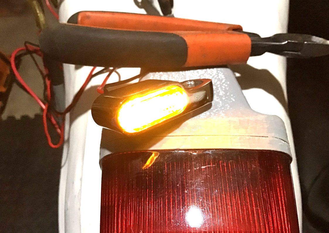 Tiny LED motorcycle indicators
